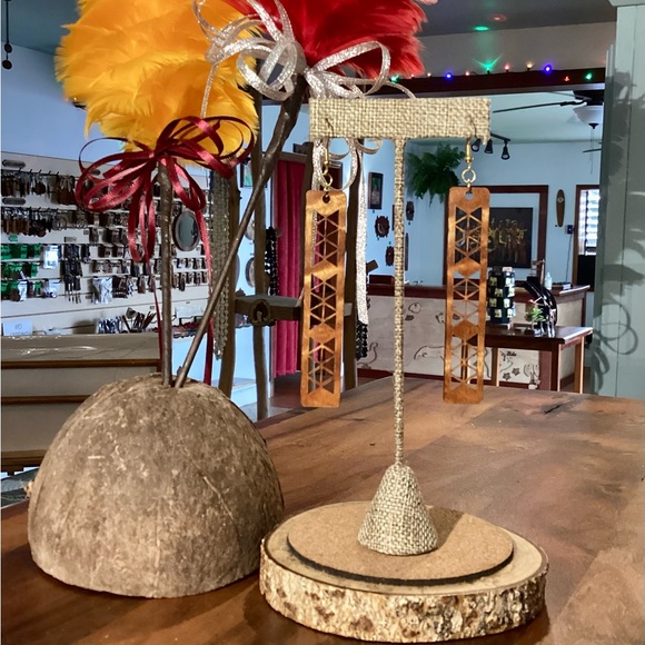 Koa Earrings - Picture 3 of 3